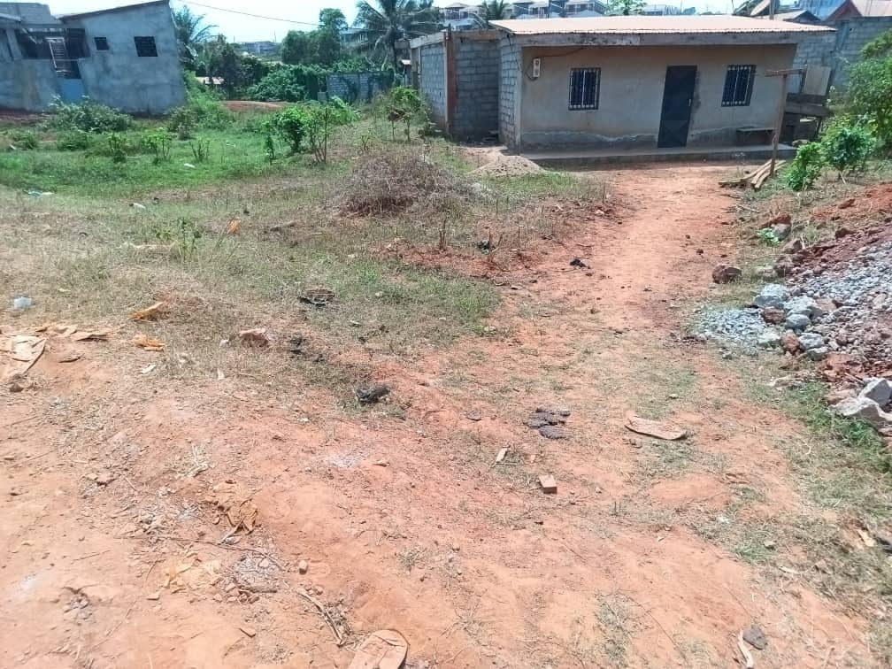 Plot area with a two room house 500m2 standing 